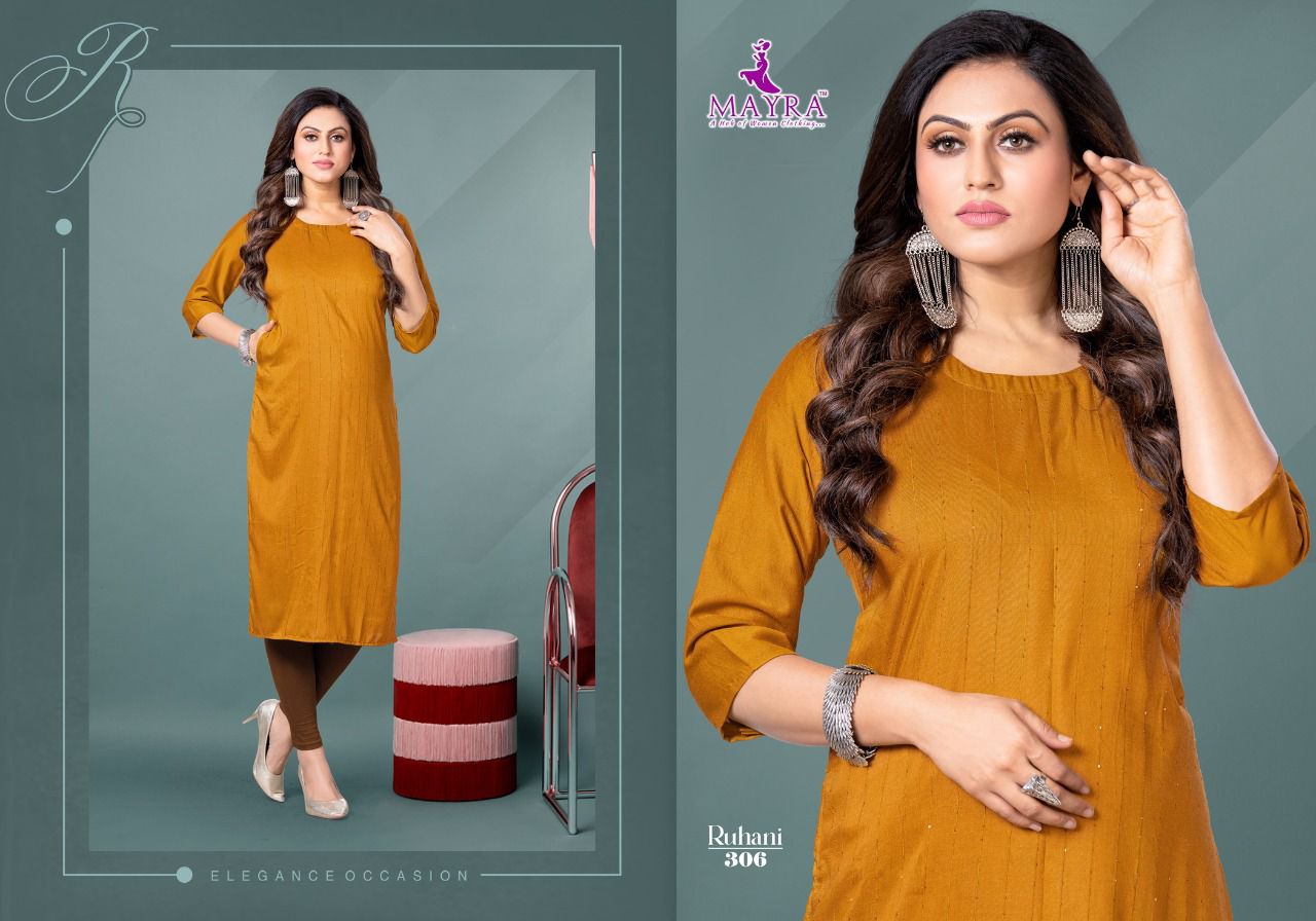 Mayra Ruhani Latest Designer Fancy Ethnic Wear Latest Kurti Collection